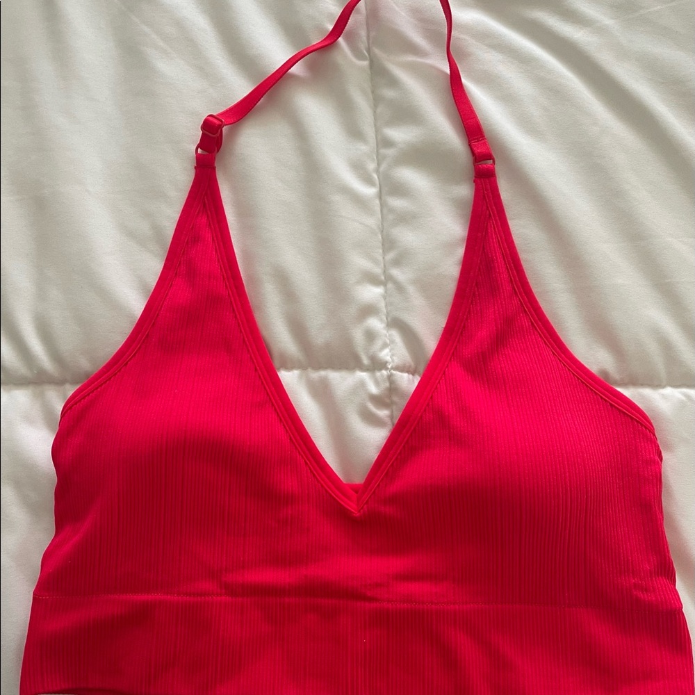 Pink Victoria’s Secret Seamless Halter Bralette